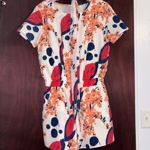 Floral Print Women's Romper